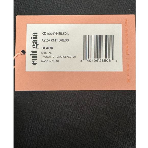 NWT Cult Gaia Aziza Cut Out Knit Dress in Black XL - Picture 7 of 16